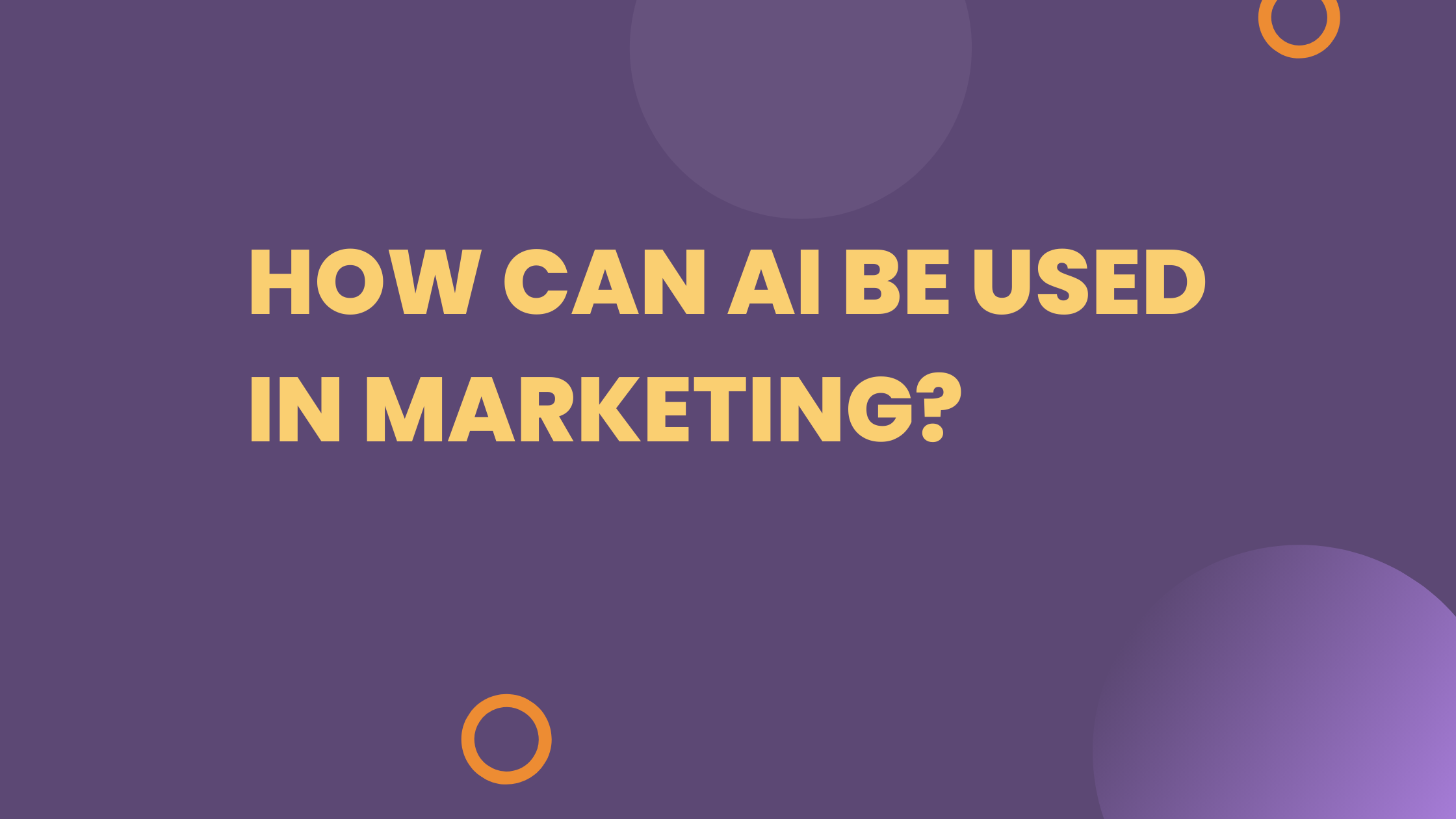 How can Ai be used in marketing?