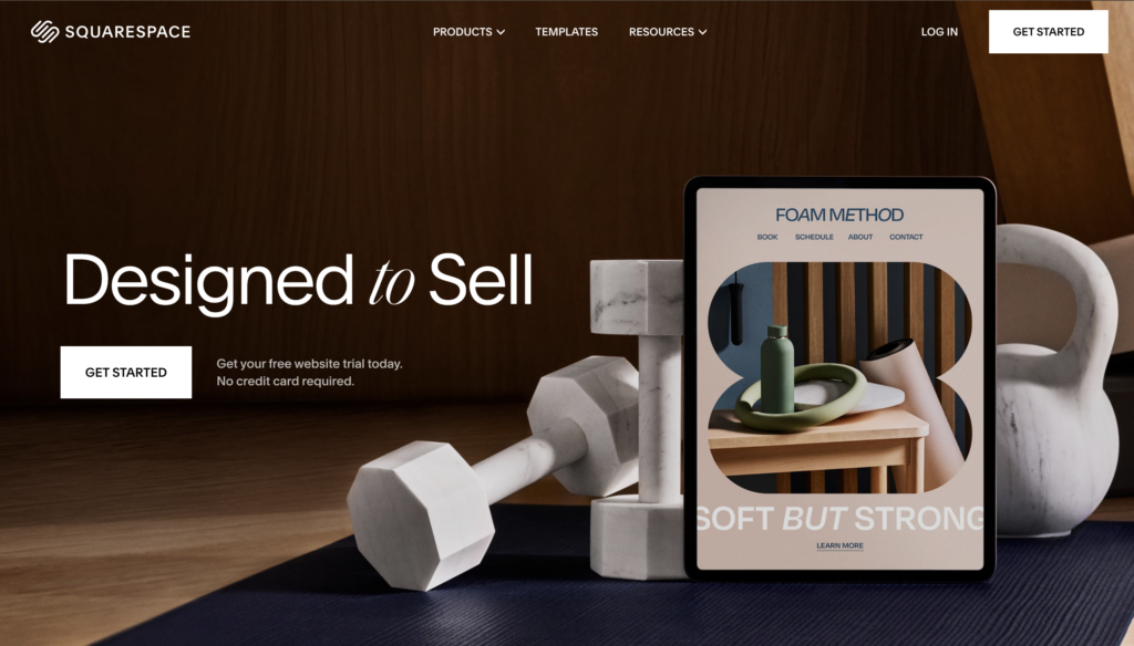 Squarespace home page ss